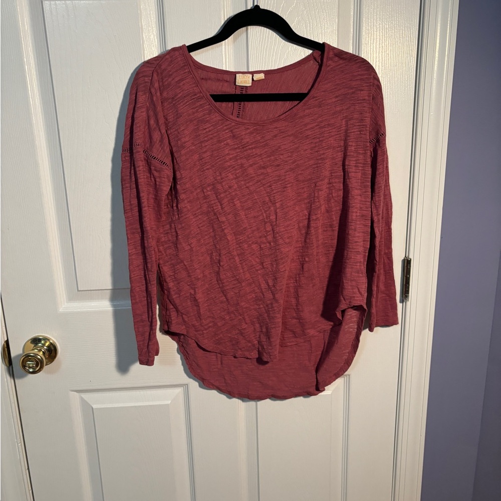 NWOT pink long sleeve top